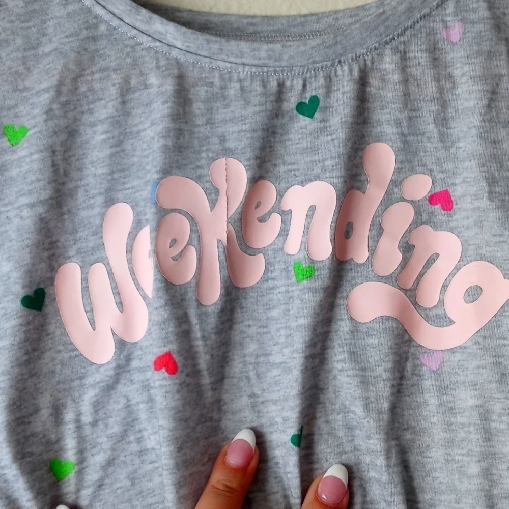 Old Navy Short-Sleeve Twist-Hem Pajama Top for Girls Size L 10/12